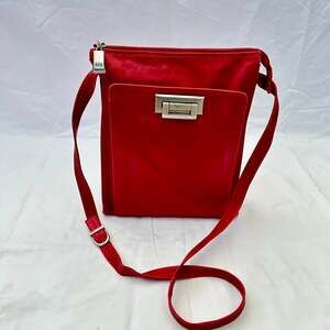 Francesco Biasia Red Leather Shoulder Handbag